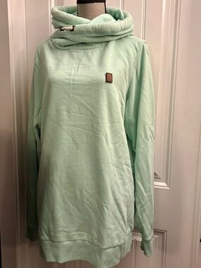 Naketano Mint Green Funnel Neck Pullover